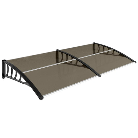 Outsunny Awning Front Door Rain Shelter Canopy 200 x 96cm Brown 