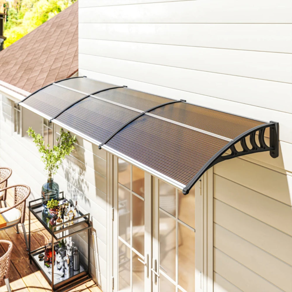 Outsunny Awning Front Door Rain Shelter Canopy 303 x 96cm 1