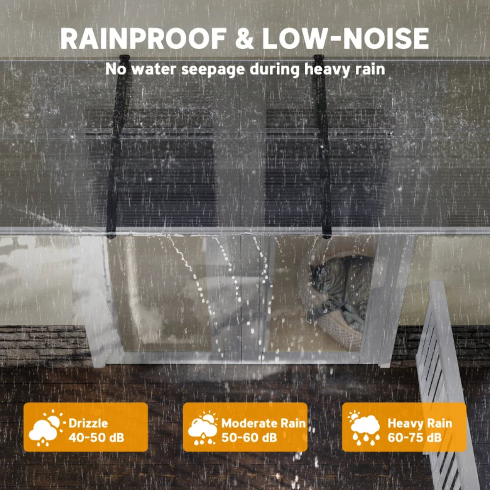 Outsunny Awning Front Door Rain Shelter Canopy 303 x 96cm 15
