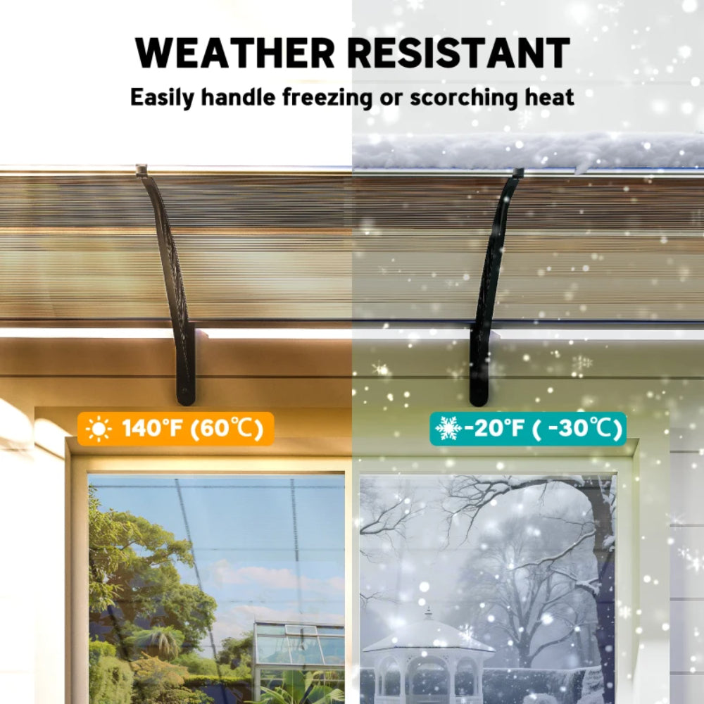 Outsunny Awning Front Door Rain Shelter Canopy 303 x 96cm 5