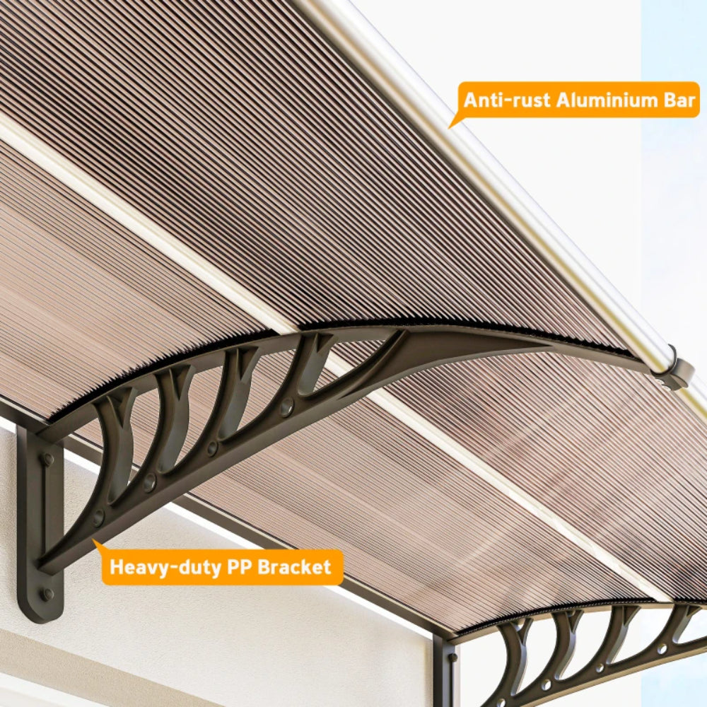 Outsunny Awning Front Door Rain Shelter Canopy 303 x 96cm 7