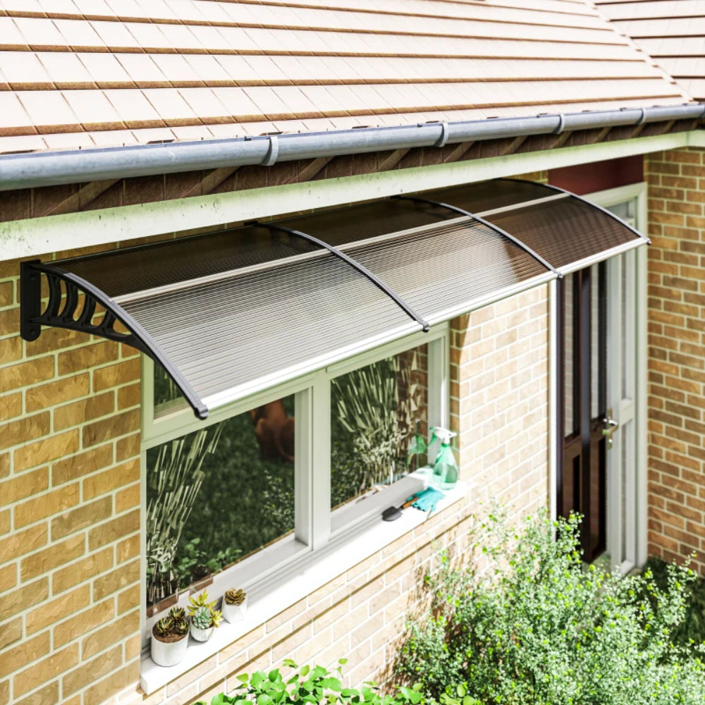 Outsunny Awning Front Door Rain Shelter Canopy 303 x 96cm 9