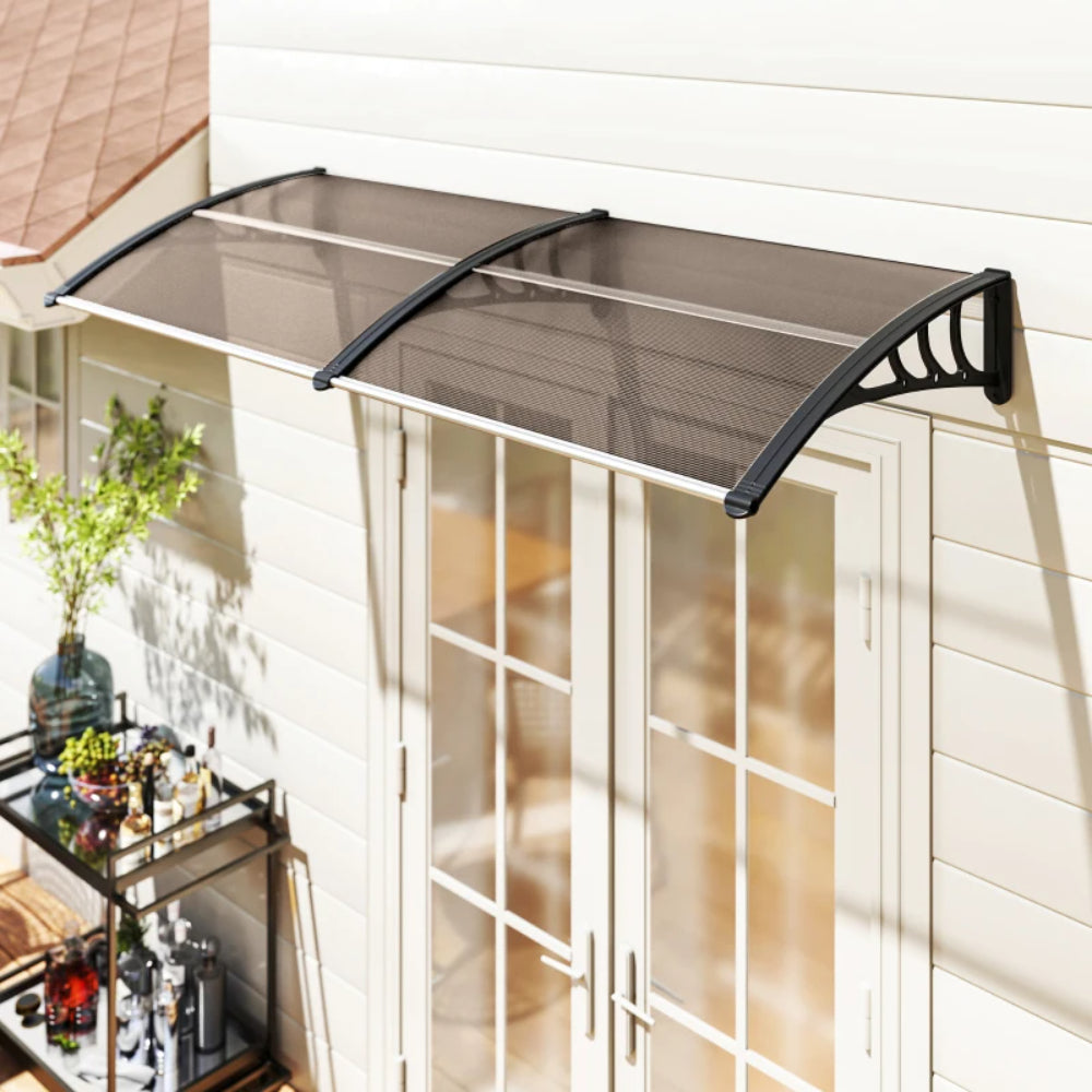 Outsunny Awning Front Door Rain Shelter Canopy 75 x 195cm 1