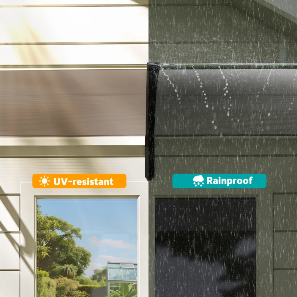 Outsunny Awning Front Door Rain Shelter Canopy 75 x 195cm 6