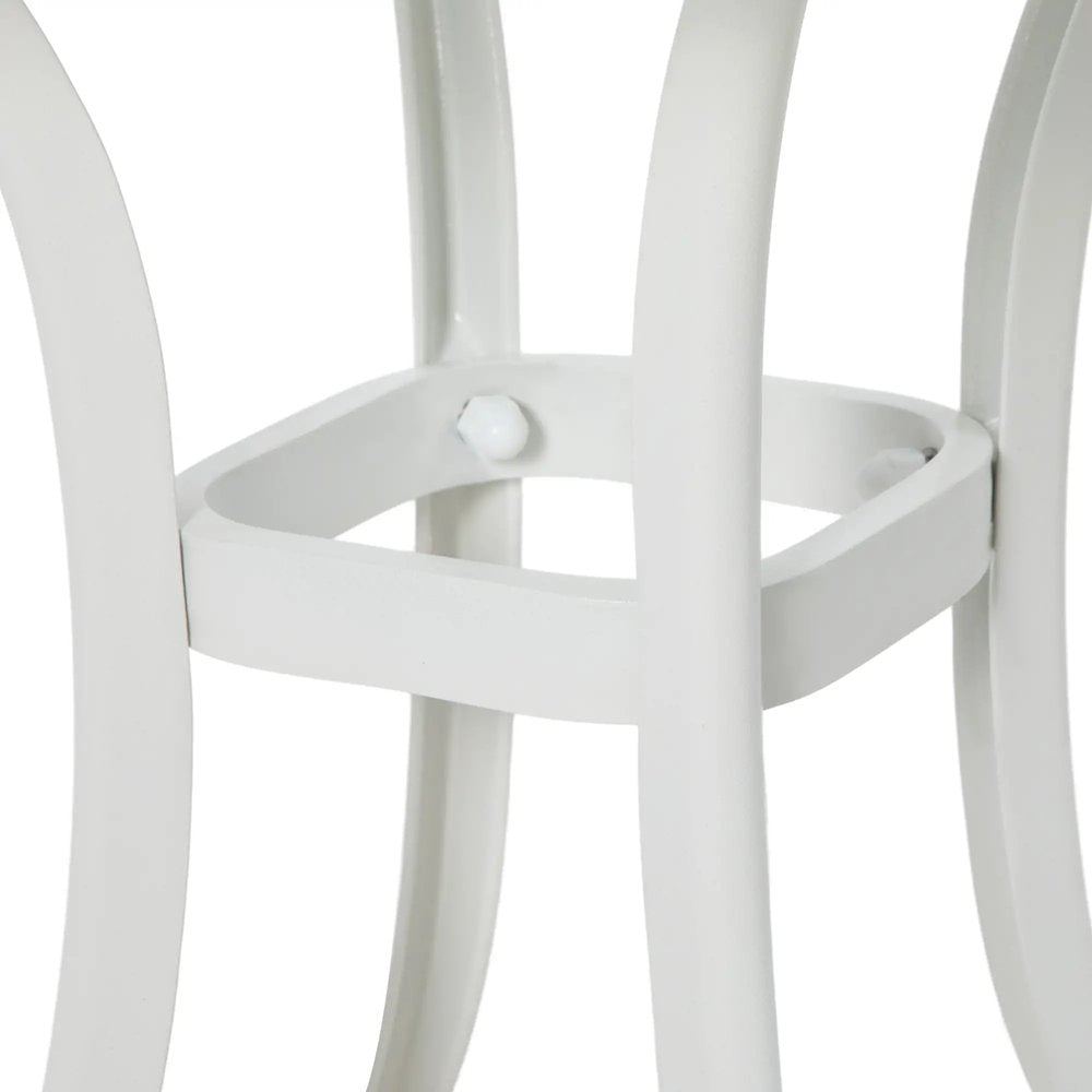 Outsunny Cast Aluminium Bistro Table, Outdoor Square Side Table with Umbrella Hole, Garden Table for Balcony 19