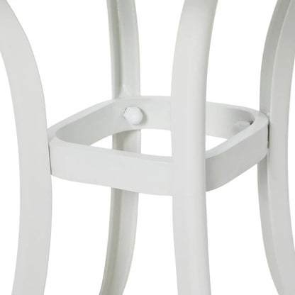 Outsunny Cast Aluminium Bistro Table, Outdoor Square Side Table with Umbrella Hole, Garden Table for Balcony 19