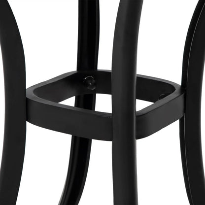 Outsunny Cast Aluminium Bistro Table, Outdoor Square Side Table with Umbrella Hole, Garden Table for Balcony 30