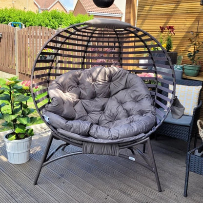 Outsunny Egg Chair with Cushion & Side Pocket
