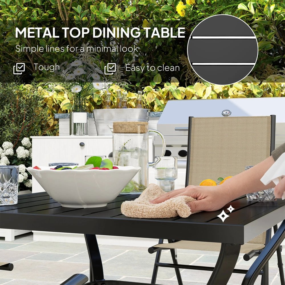 Outsunny Five-Piece Steel Frame Patio Set 15