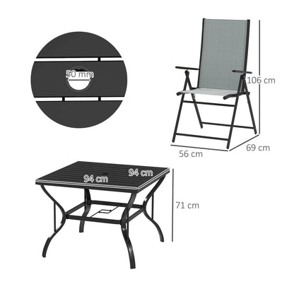 Outsunny Five-Piece Steel Frame Patio Set 2