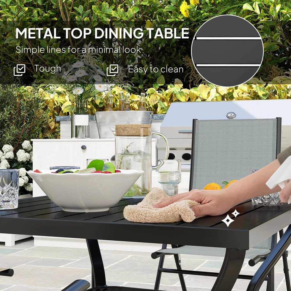 Outsunny Five-Piece Steel Frame Patio Set 4