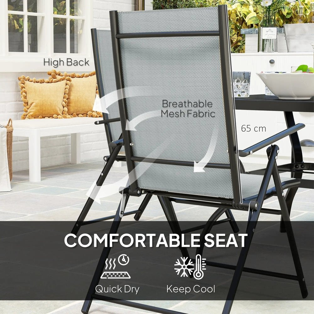 Outsunny Five-Piece Steel Frame Patio Set 6