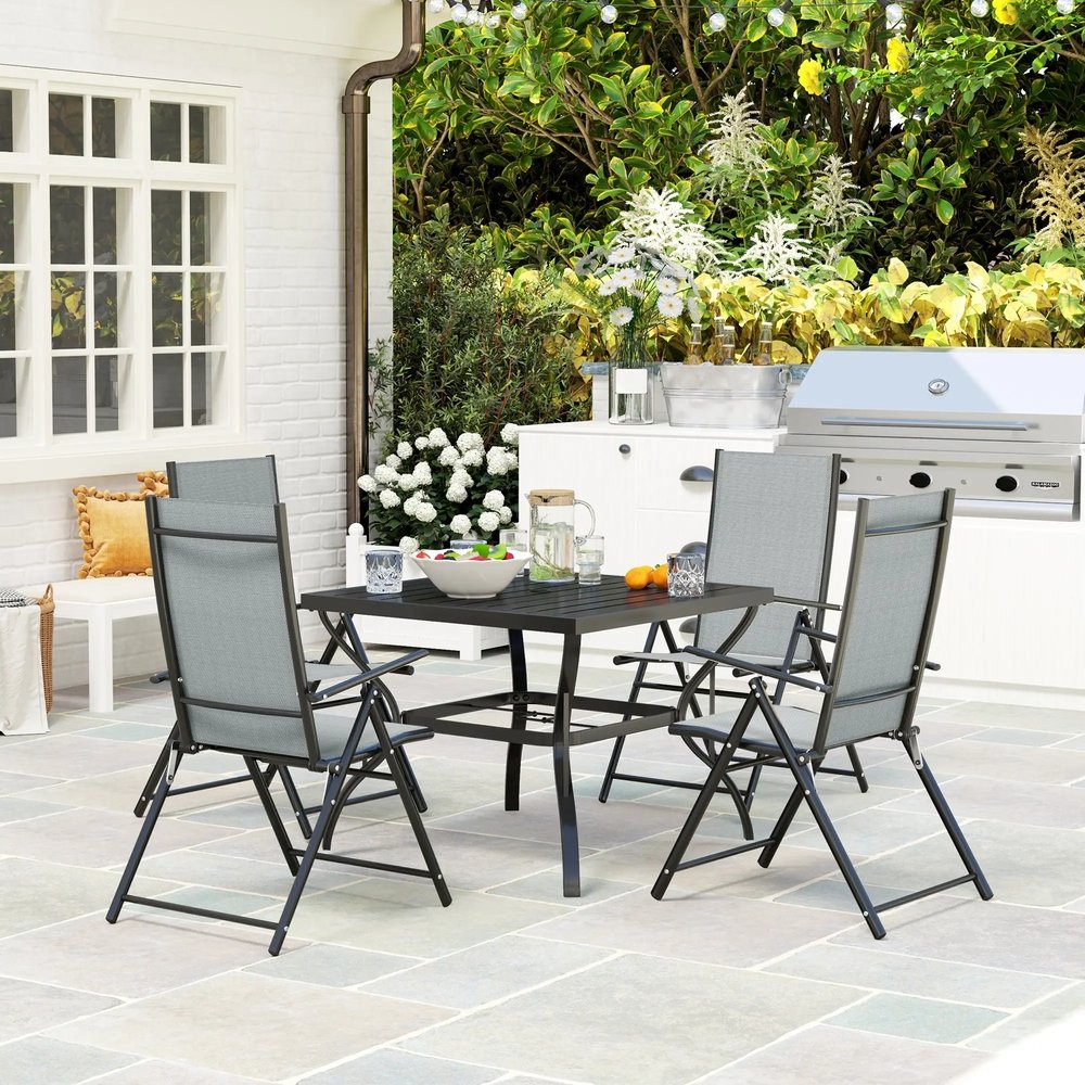 Outsunny Five-Piece Steel Frame Patio Set 9