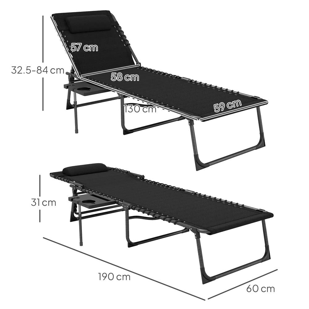 Outsunny Five-Position Reclining Sun Lounger 13