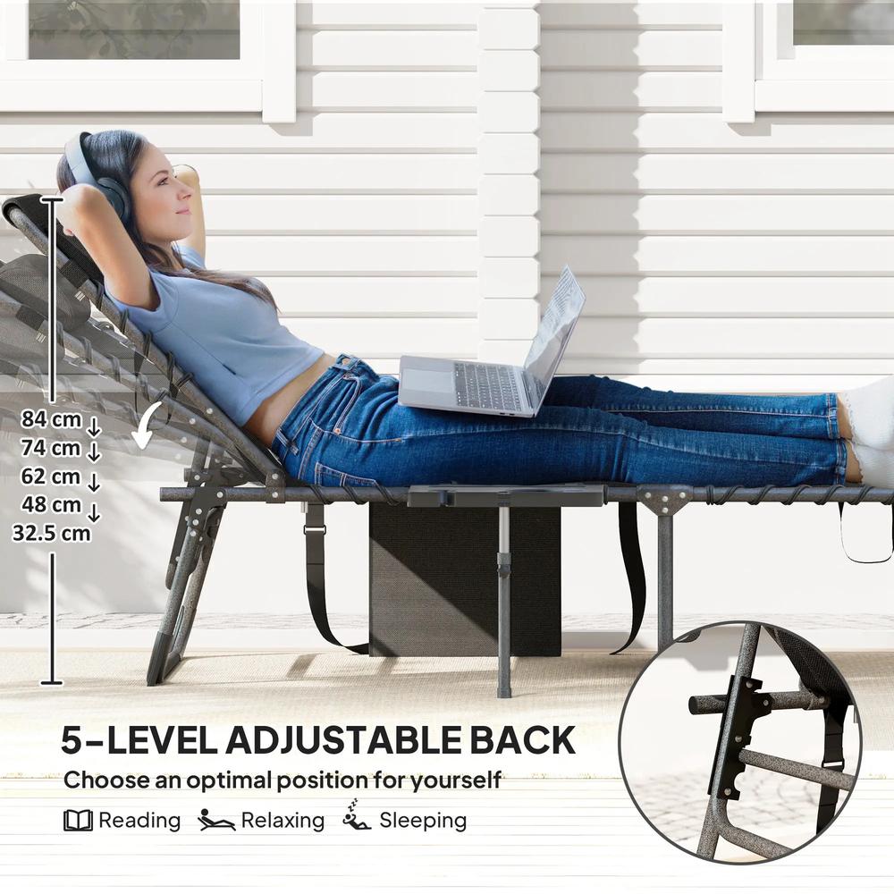Outsunny Five-Position Reclining Sun Lounger 14