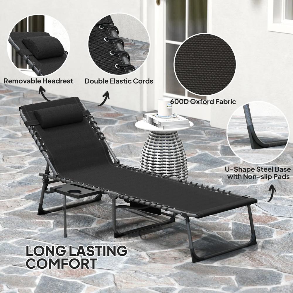 Outsunny Five-Position Reclining Sun Lounger 15
