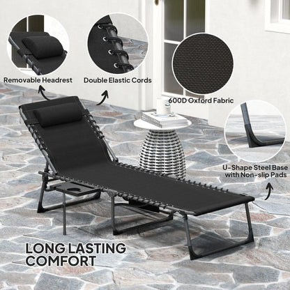 Outsunny Five-Position Reclining Sun Lounger 15