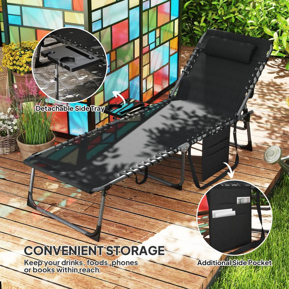 Outsunny Five-Position Reclining Sun Lounger 16