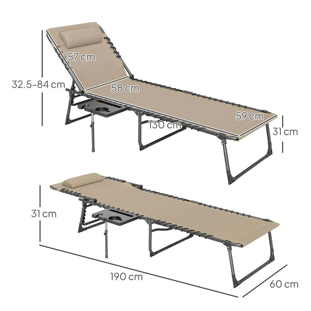 Outsunny Five-Position Reclining Sun Lounger 2