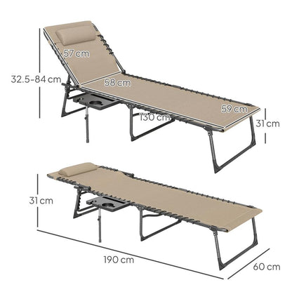 Outsunny Five-Position Reclining Sun Lounger 2