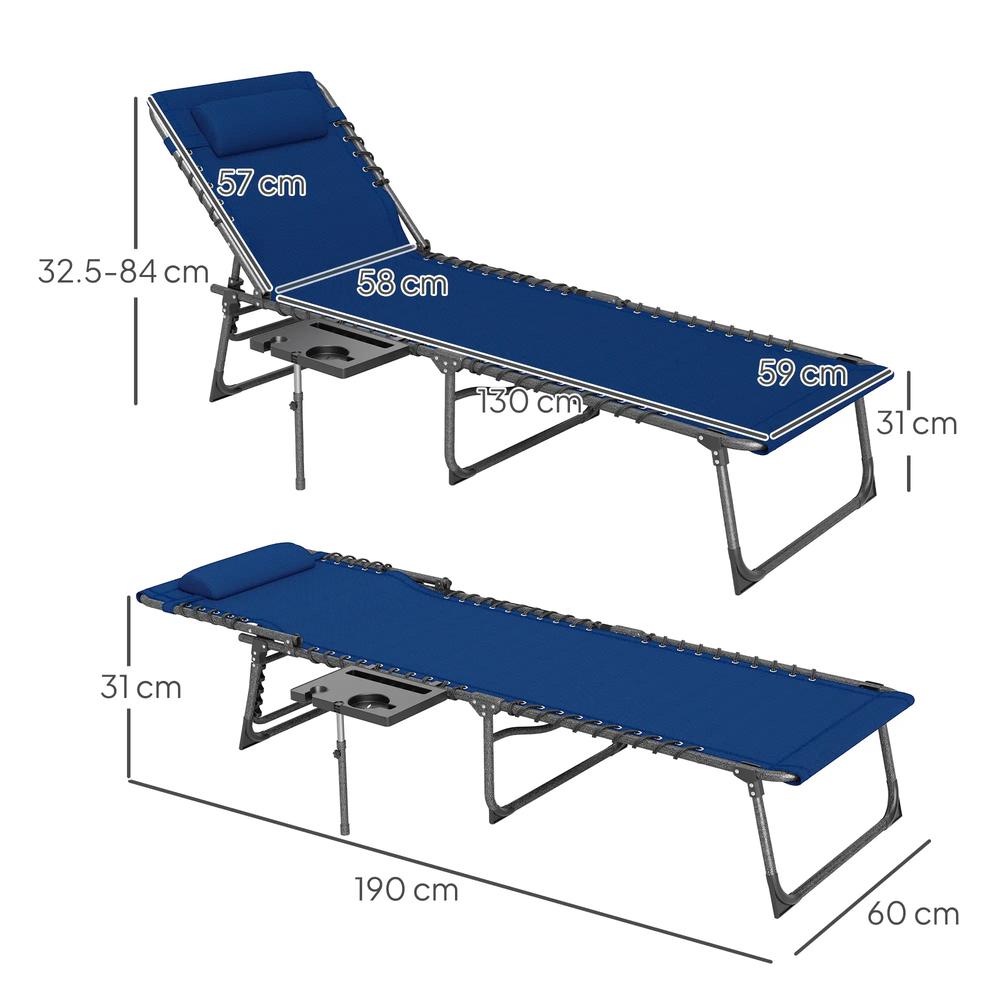 Outsunny Five-Position Reclining Sun Lounger 24