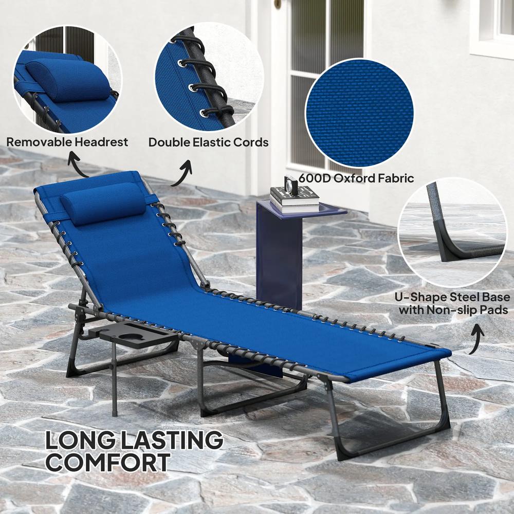 Outsunny Five-Position Reclining Sun Lounger 26