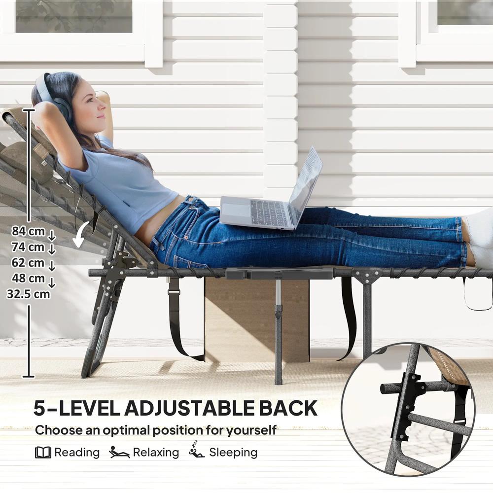 Outsunny Five-Position Reclining Sun Lounger 3