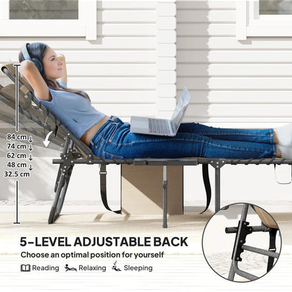 Outsunny Five-Position Reclining Sun Lounger 3