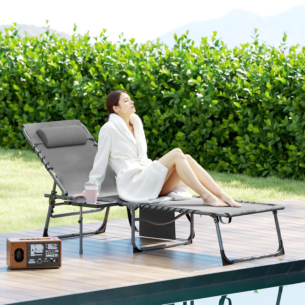 Outsunny Five-Position Reclining Sun Lounger 33