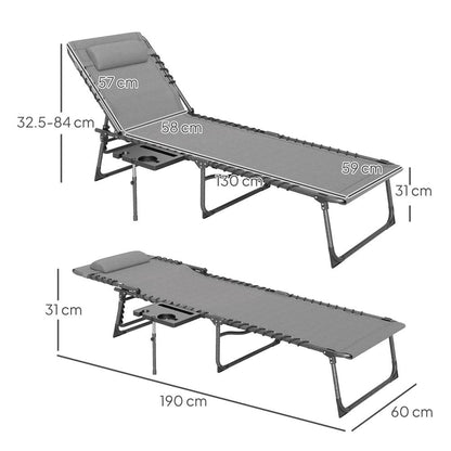 Outsunny Five-Position Reclining Sun Lounger 34