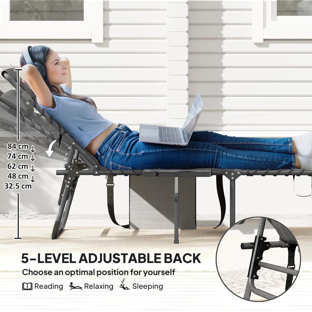 Outsunny Five-Position Reclining Sun Lounger 35