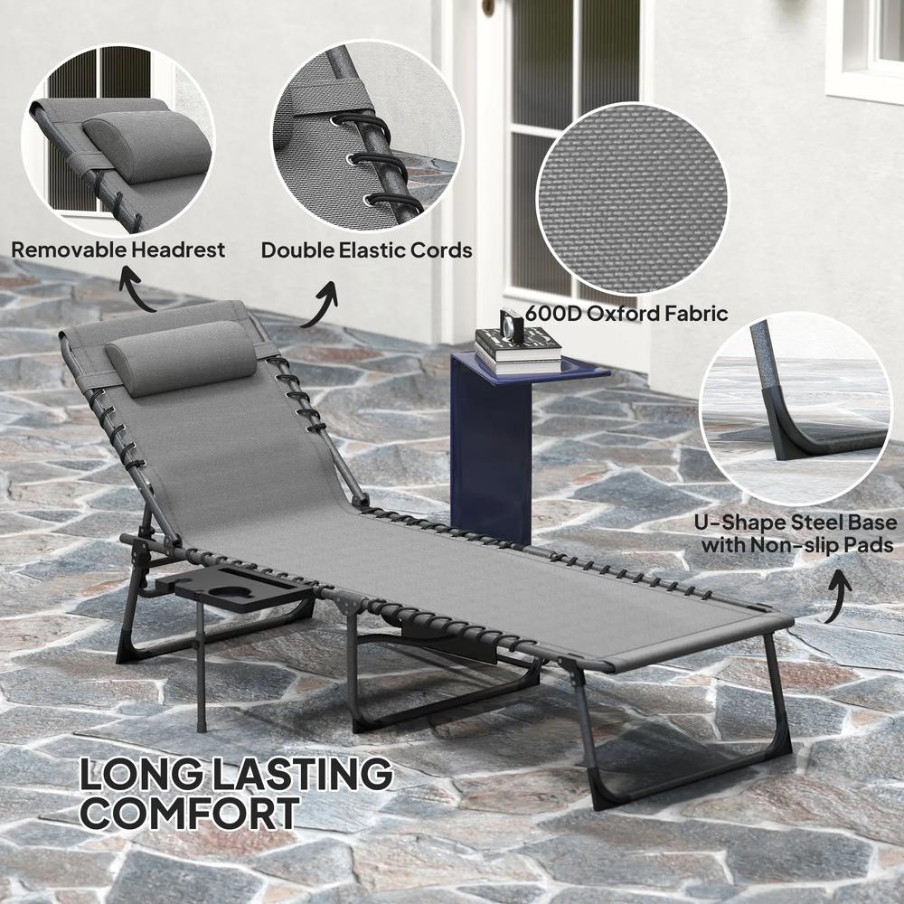 Outsunny Five-Position Reclining Sun Lounger 36