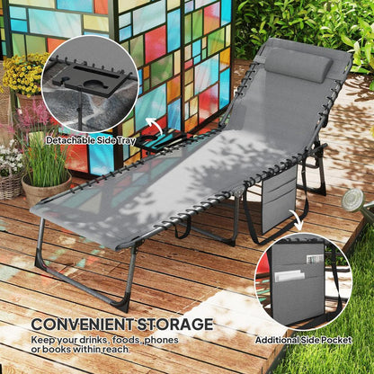 Outsunny Five-Position Reclining Sun Lounger 37