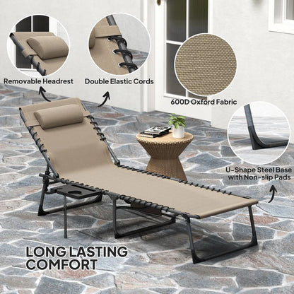 Outsunny Five-Position Reclining Sun Lounger 4