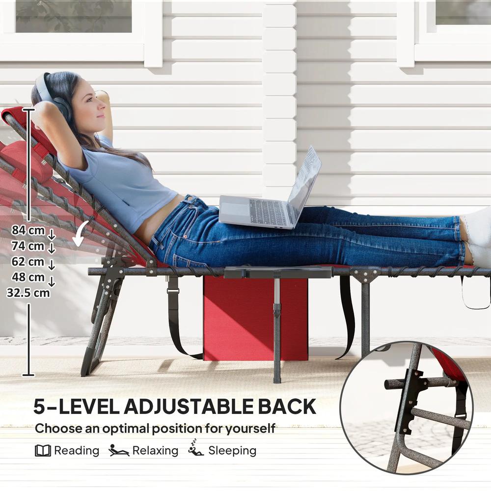 Outsunny Five-Position Reclining Sun Lounger 46