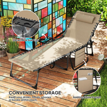 Outsunny Five-Position Reclining Sun Lounger 5