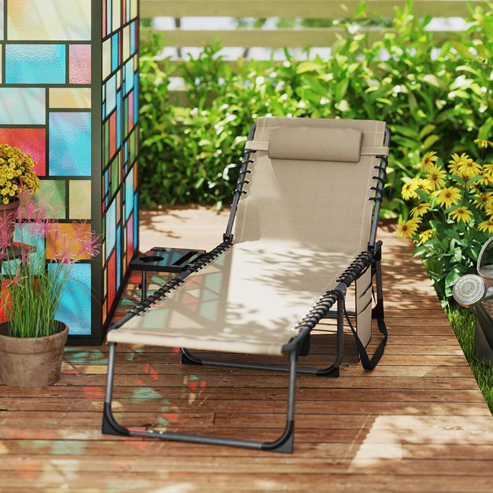 Outsunny Five-Position Reclining Sun Lounger 8
