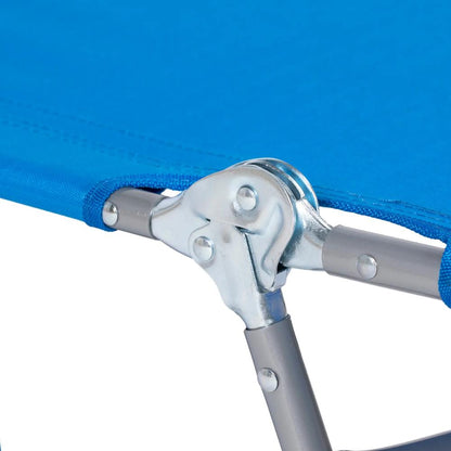 Outsunny Foldable Sun Lounger with Reading Hole 8