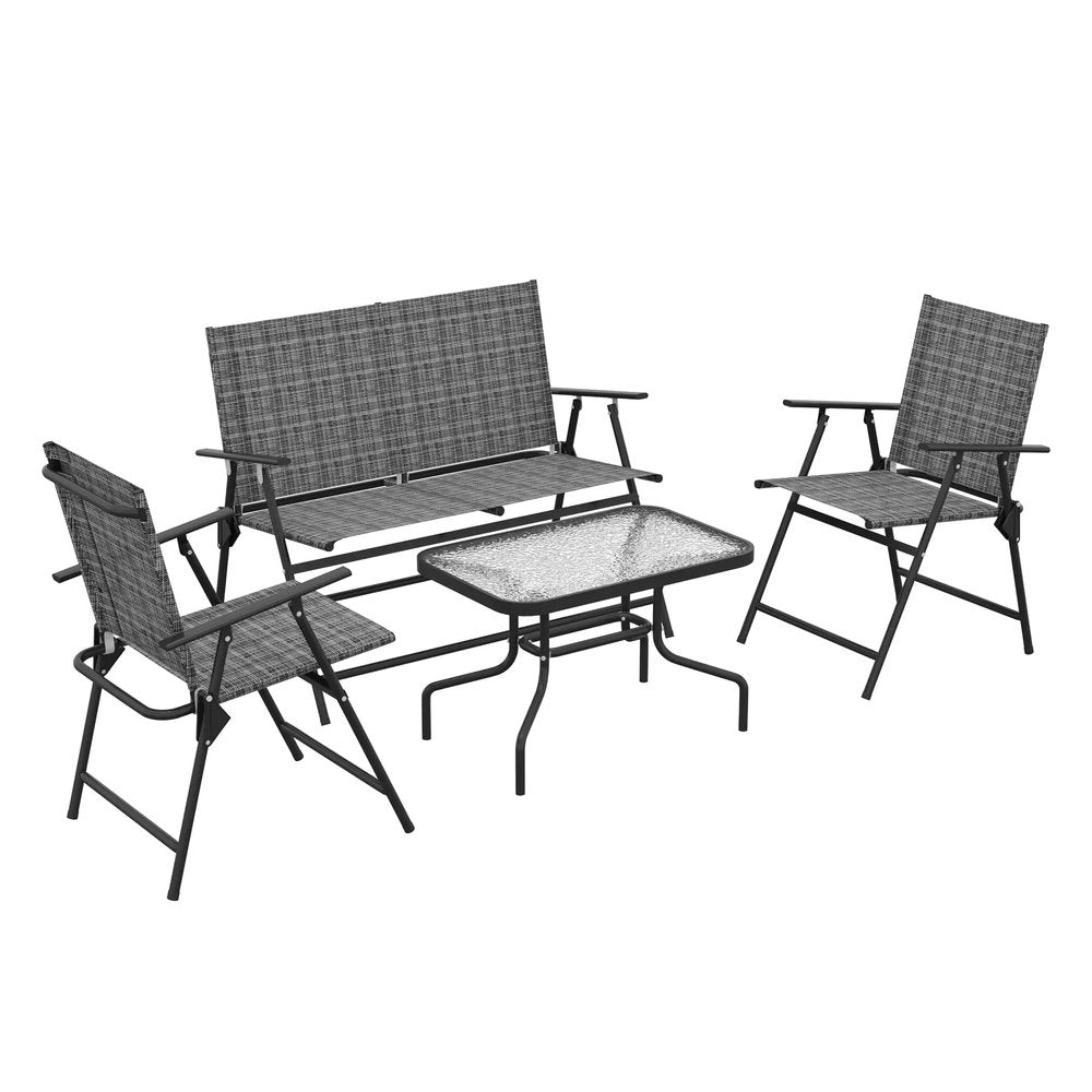 Outsunny Four-Piece Metal Garden Sofa Set 11