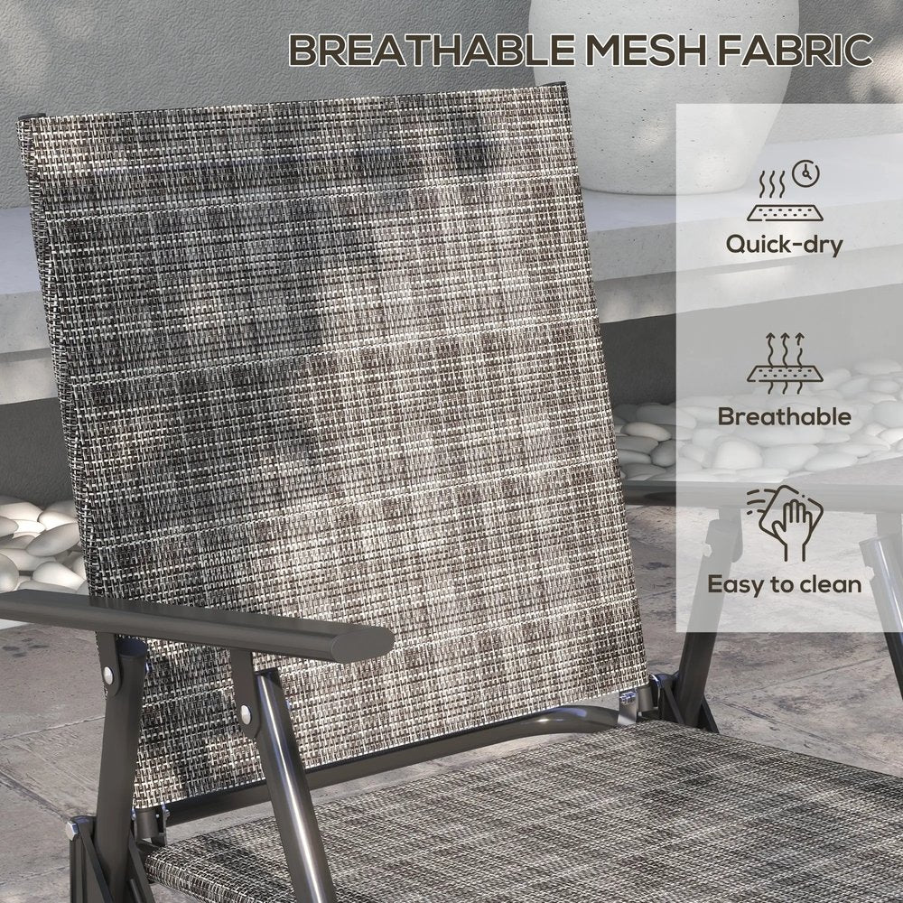 Outsunny Four-Piece Metal Garden Sofa Set 14