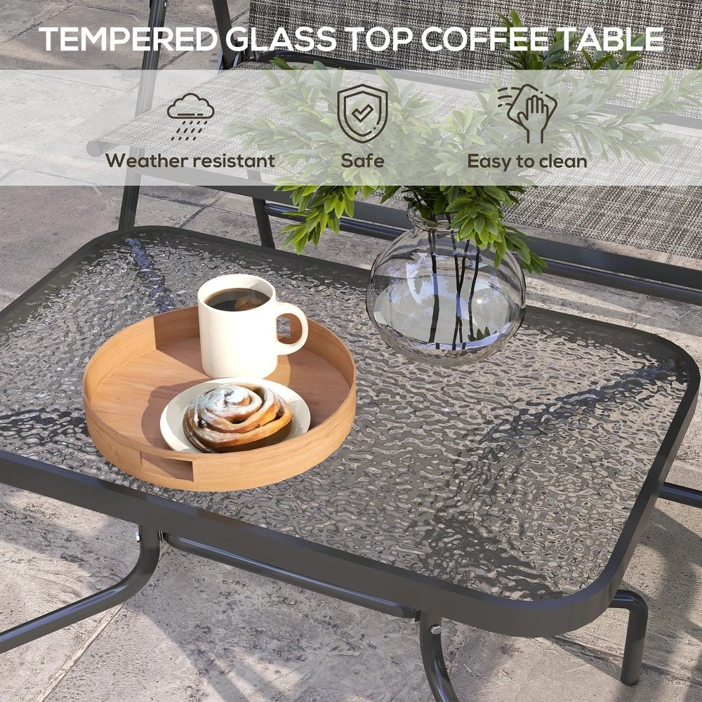 Outsunny Four-Piece Metal Garden Sofa Set 16