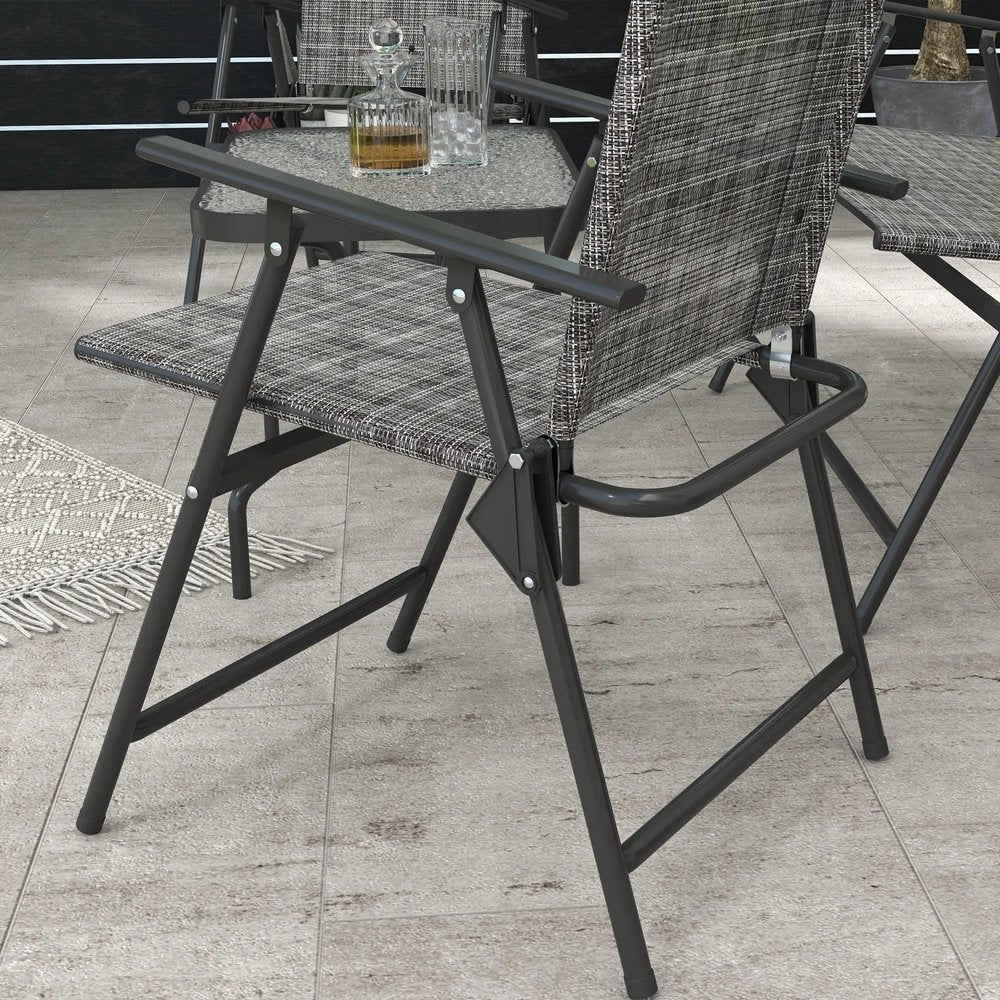 Outsunny Four-Piece Metal Garden Sofa Set 19