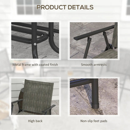 Outsunny Four-Piece Metal Garden Sofa Set 6