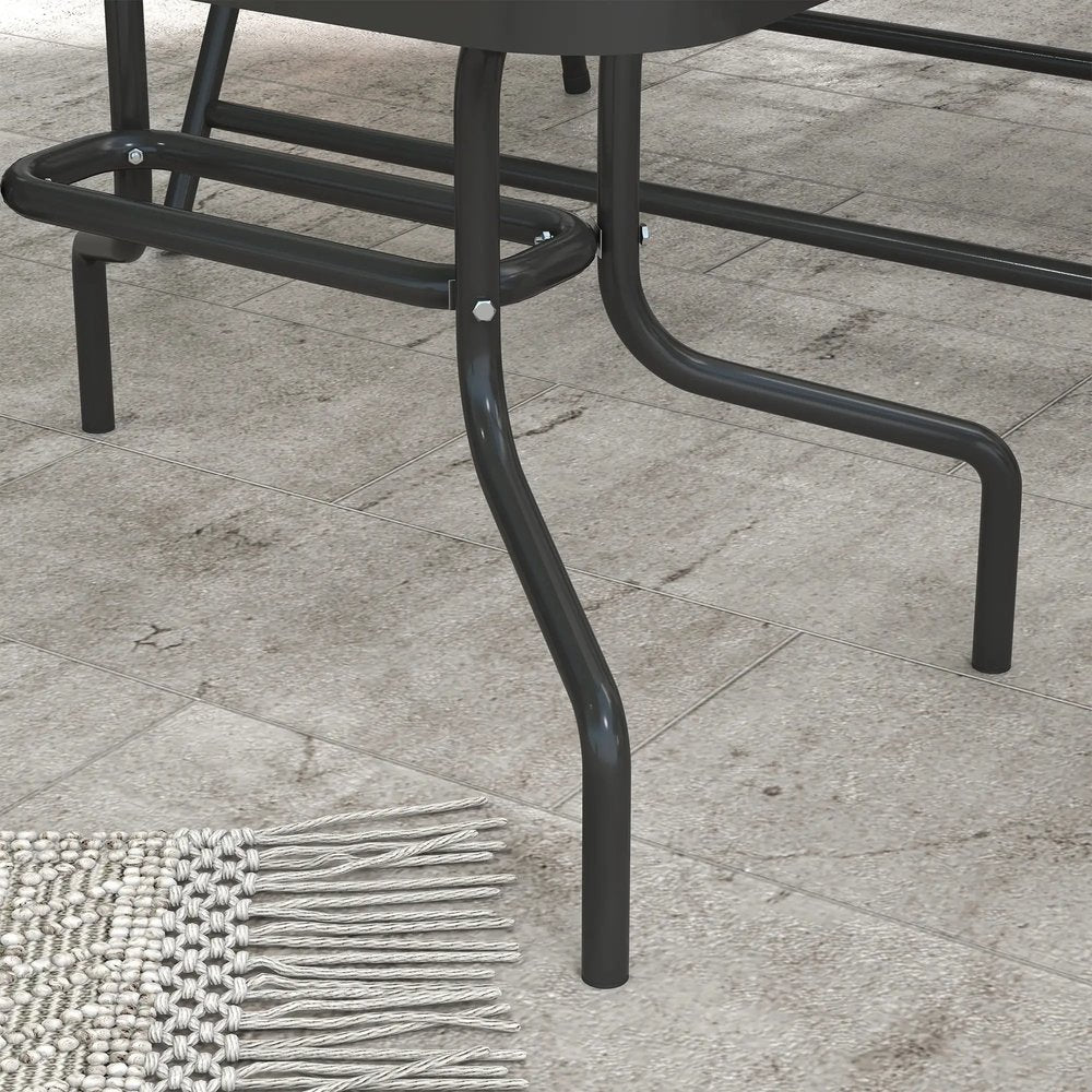 Outsunny Four-Piece Metal Garden Sofa Set 7