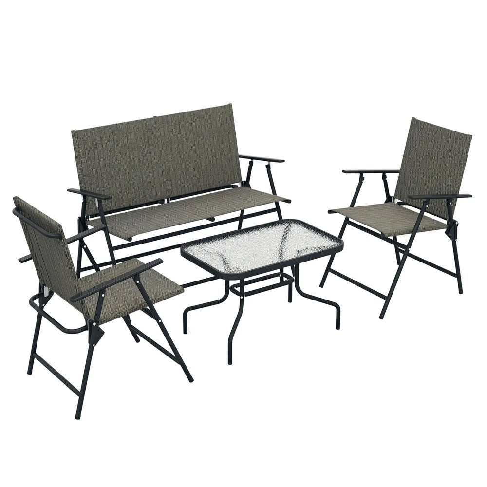 Outsunny Four-Piece Metal Garden Sofa Set 9