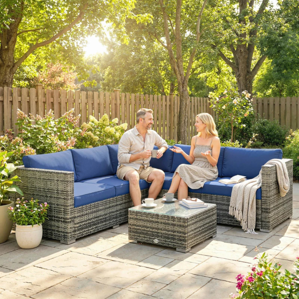 Outsunny Four-Piece Rattan Sofa Set