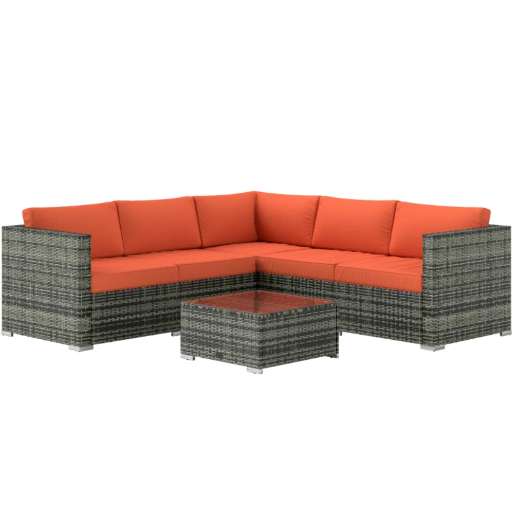 Outsunny Four-Piece Rattan Sofa Set