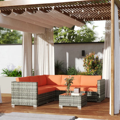 Outsunny Four-Piece Rattan Sofa Set