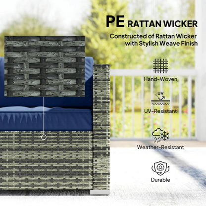 Outsunny Four-Piece Rattan Sofa Set