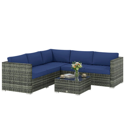 Outsunny Four-Piece Rattan Sofa Set